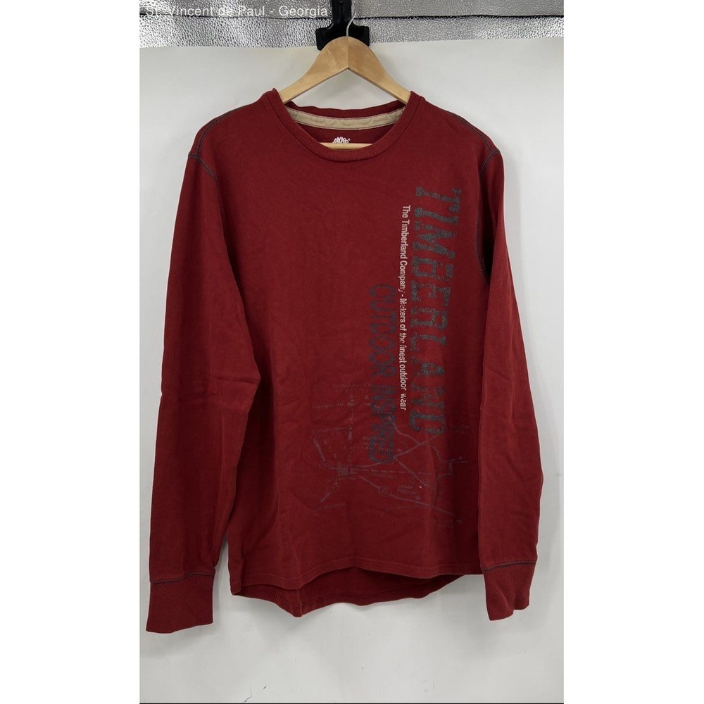 Timberland Red‎ Pullover Knit 100% Cotton Sweater Men's M Outdoor Inspired